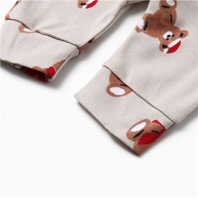 Костюм детский (кофта, штаны) «Крошка Я. Новогодние медвежата», рост 92-98 см