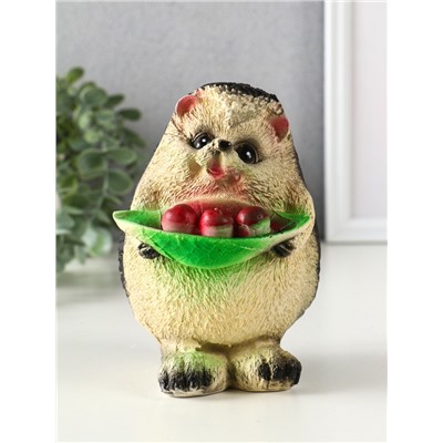 Копилка для денег «Ежик с ягодами», гипс, 14.5×10×11.5 см