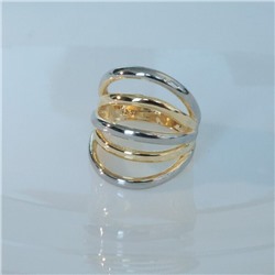 Кольцо 19 р ювелирная бижутерия Итальянское золото (покрытие желтое 14к), арт.213.694-19