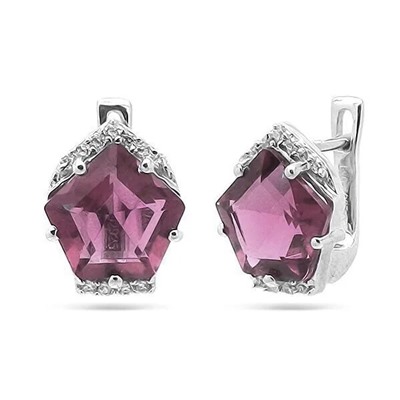 Серьги из серебра синт.александрит, Диамонд