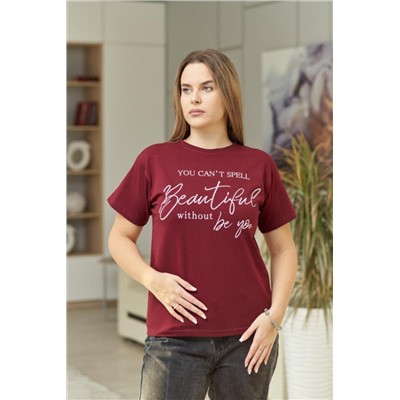 Футболка Эстель (Темно-бордовый)