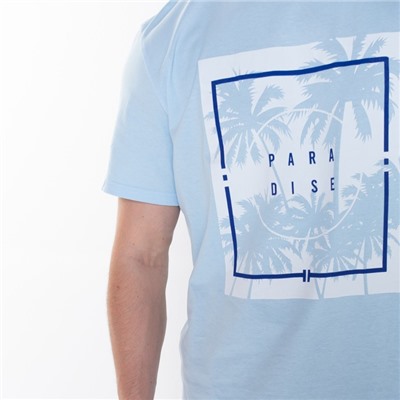 Футболка мужская PARADISE, цвет голубой, размер 50