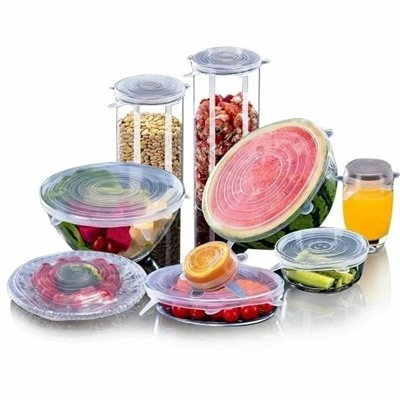 Набор силиконовых крышек для хранения продуктов 6 шт #23039145