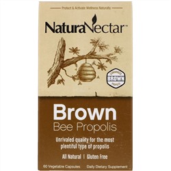 NaturaNectar, Brown Bee Propolis, 60 вегетарианских капсул