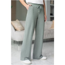 Брюки прямые из премиального футера двухнитки с эластаном VILATTE, 1228031