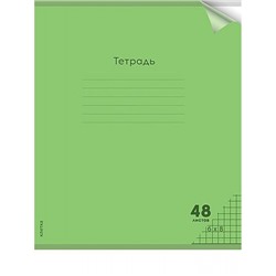 Тетрадь  48л клетка пластиковая обложка "НЕОН GREEN" plastic cover 48-1375 Проф-Пресс