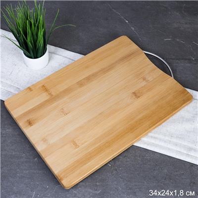 Доска разделочная 24х34х1.8 см / V-72 /уп 30/ бамбук