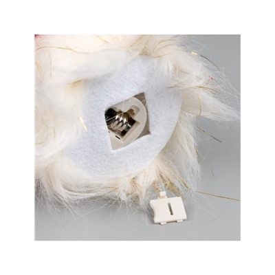 Светодиодная фигура «Гном красный» 12×19×12 см, текстиль, батарейки AG10×3 (в комплекте), свечение тёплое белое