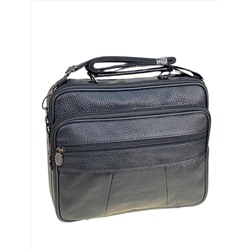 Сумка мужская  из натуральной кожи, цвет черный