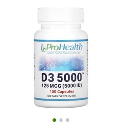 ProHealth Longevity, D3 5000, 100 капсул