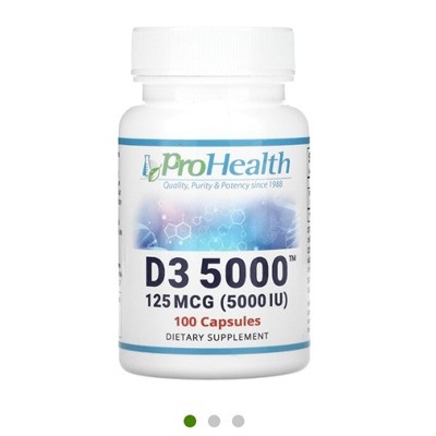 ProHealth Longevity, D3 5000, 100 капсул