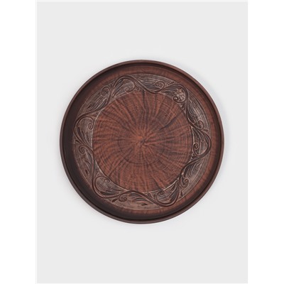 Блюдо для пиццы «Орнамент», 28×2.5 см, красная глина