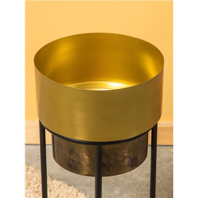 Кашпо на подставке «Золото Скифов», 30.5×30.5×73.5 см, железо