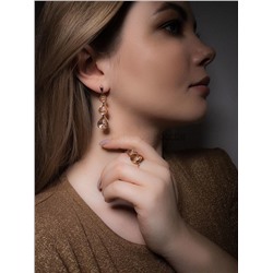 Кольцо из золочёного серебра с фианитами 925 пробы К-3681зс200