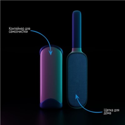 УЦЕНКА Щётка для удаления шерсти и волос с одежды и мебели с ручкой 33×7.5×5 см, цвет синий