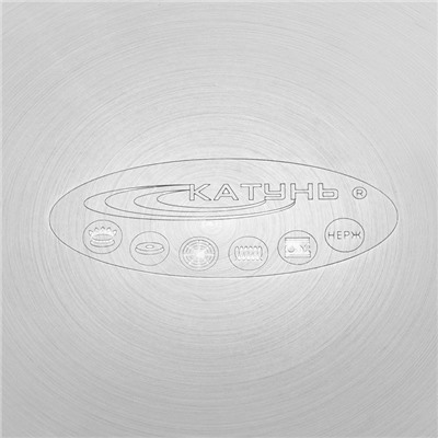 Кастрюля Катунь «Общепит. Шеф», 8 л, d=34 см, h=12.2 см, капсульное дно, индукция, нержавеющая сталь