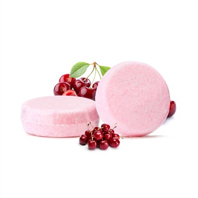 Органический твердый шампунь с экстрактом ВИШНИ Fresh Plant Shampoo Bar, 60 гр.