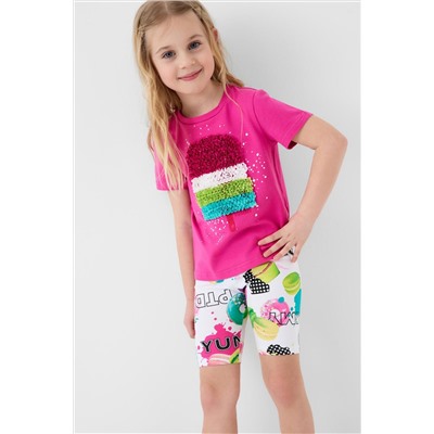 Брюки трикотажные для девочек (легинсы укороченные), 2 пары в комплекте PLAYTODAY, 1240210