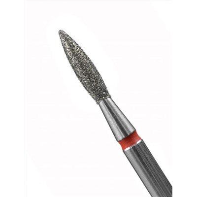 MANITA Фреза алмазная пламя острое для аппаратного маникюра 856.104.243.080.021 ФАП-2.1-8М, красная насечка, ø 2,1 мм, 5 шт. 28340