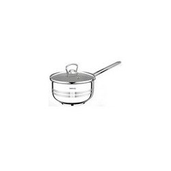 Ковш 1,2л из нерж. стали со стекл. кр., 14х9 см Модерн