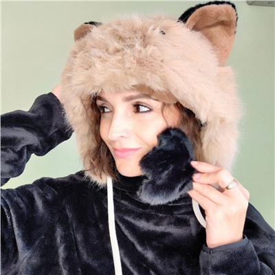 Шапка с ушками