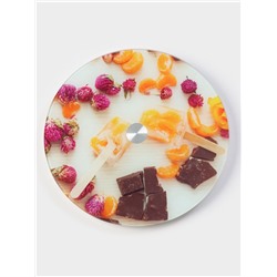 Подставка для торта Доляна «Фруктовый лёд», d=32 см, вращающаяся. стекло, разноцветная