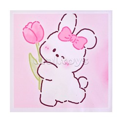 Набор творческая мастерская "Зайка с тюльпаном" 22*22 см