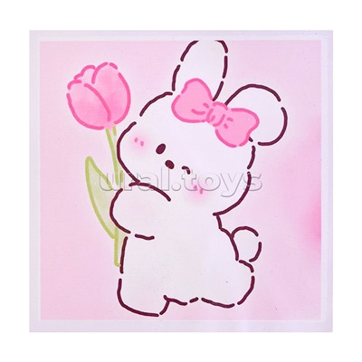 Набор творческая мастерская "Зайка с тюльпаном" 22*22 см