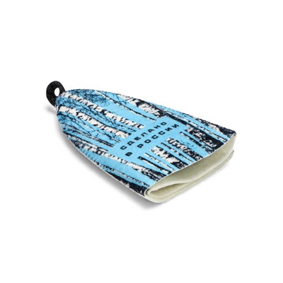 Шапка для бани и сауны «Берёзки и небо», полиэфир, шерсть, белая