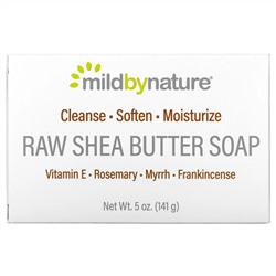 Mild By Nature, кусковое мыло с сырым маслом ши, с витамином E, розмарином, миррой и ладаном, 141 г (5 унций)