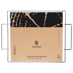 Решётка - гриль универсальная maclay, 36х24 см, хромированная сталь, для мангала