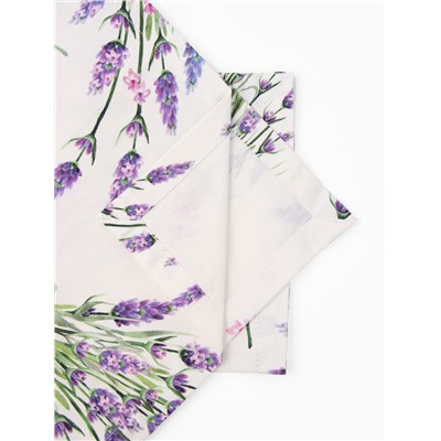 Набор салфеток с декоративными кольцами «Этель» Lavender, 40×40 см - 2 шт., 100% хлопок, саржа