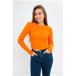 Лонгслив укороченный 100015 (Оранжевый)