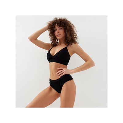Комплект нижнего белья женский (топ, трусы) Collorista, чёрный, размер 42-44