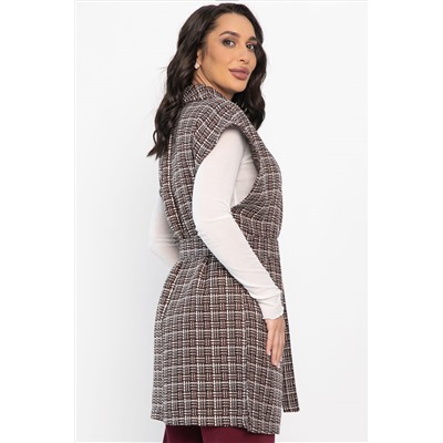 Жилет костюмный из твида Жюлли (кофе) Б14489-4М