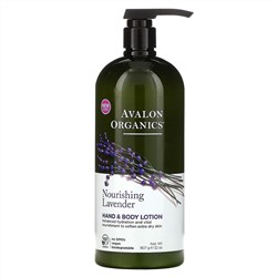 Avalon Organics, Лосьон для рук и тела, питательная лаванда, 907 г (32 унции)