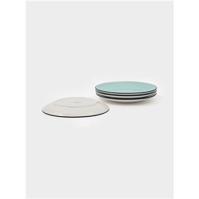 Набор тарелок Доляна Nature, 4 шт., d=27 см, керамика, голубые