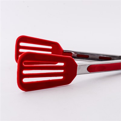 30497 Щипцы кухонные нерж/ст/силикон красные