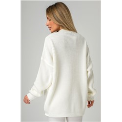 Женский свитер оверсайз с V-образным вырезом Happyfox