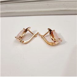 Серьги коллекция "Дубай" покрытие позолота, камень розовый матовый, 031212, арт. 847.338