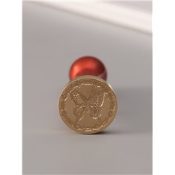 Печать для сургуча с пластиковой ручкой «Бабочка в колючей проволоке», 6.3×3×3 см