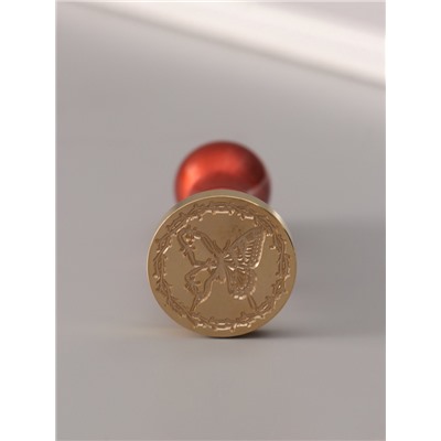 Печать для сургуча с пластиковой ручкой «Бабочка в колючей проволоке», 6.3×3×3 см