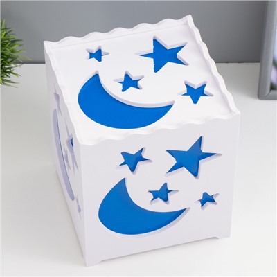 Ночник «Звездный» LED от батареек 3хААА USB синий 15×15×15 см RISALUX