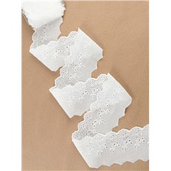 Кружево шитьё, 70 мм, 13.7±1 м, белое