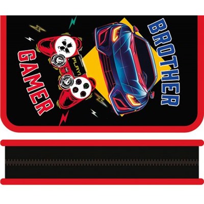 Пенал 2-х ств. 190х115 мм ПО-04 "BROTHER GAMER" большой с откидной планкой Пчелка