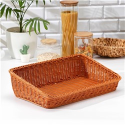 Корзина для продуктов Доляна, 45×29×12 см, коричневая