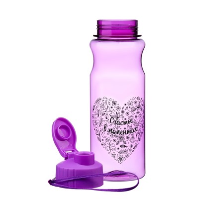 Бутылка для воды «Счастье в моментах», 500 мл