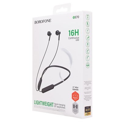 Bluetooth-наушники вкладыши Borofone BE70 Light (obsidian black)