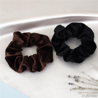 Резинка для волос велюр / 703 /уп 328/ (Коричневый)
