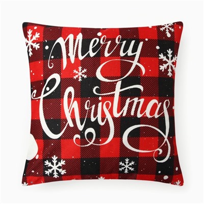 Наволочка декоративная «Этель» Christmas, 43×43 см, велюр